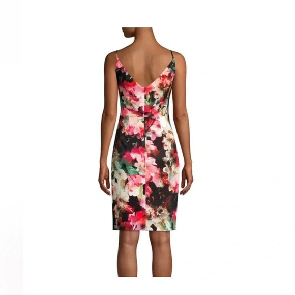 Black Halo Floral Spaghetti strap midi dress-NWT Size 4 - Picture 2 of 13